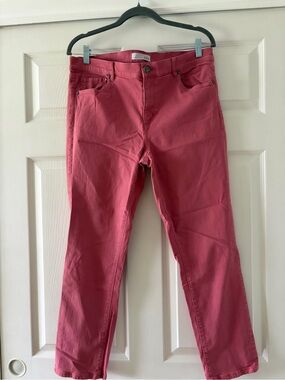 LOFT Straight-Leg Jeans in Rose Pink
